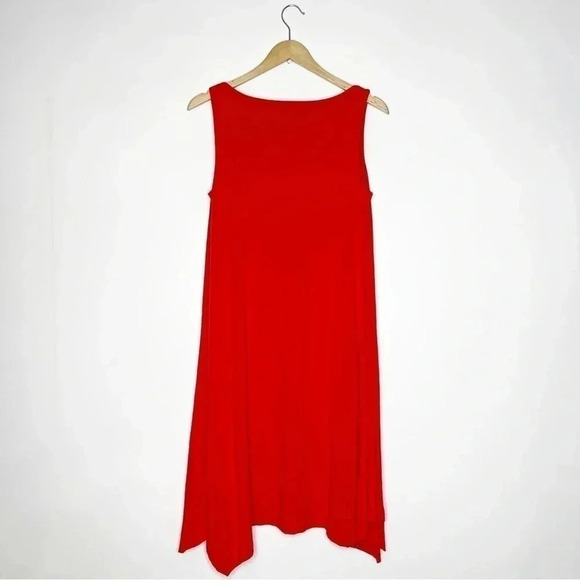Eileen Fisher Viscose Jersey Stretch Cowl Neck Knee Length Firefly Dress Size M - Picture 8 of 8
